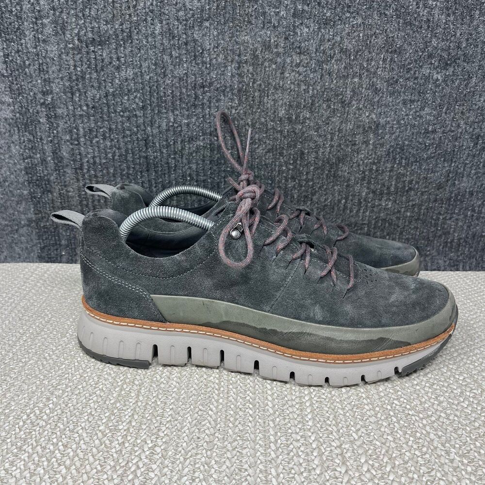 Cole Haan Zerogrand Rugged Oxfords Midnight Gray Suede Shoes Mens 11 C28468